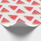 Wassermelone Rote Frucht Aquarellfarbe Muster Geschenkpapier (Ecke)