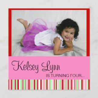 Wassermelone-rote rosa Einladung