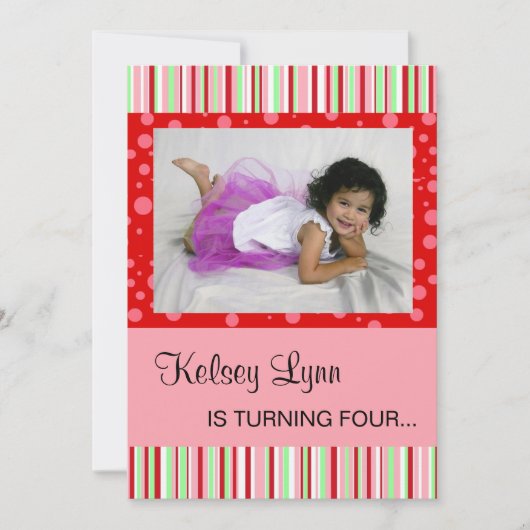 Wassermelone-rote rosa Einladung (Vorderseite)