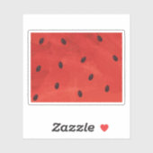 Wassermelone rote Samen Aquarellfarbe Textur Aufkleber (Blatt)