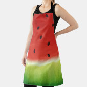 Wassermelone rote Samen Wasserfarbe Maltextur Schürze (InSitu)
