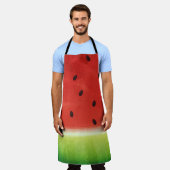 Wassermelone rote Samen Wasserfarbe Maltextur Schürze (Getragen)