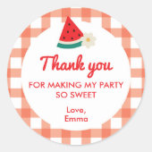 Wassermelone Round Stickers (Vorderseite)