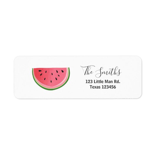 Wassermelone Rücksendeadresse Label Melon Party Fr (Vorne)