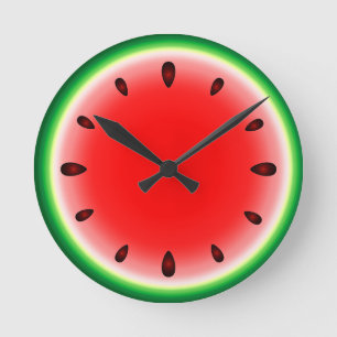 Wassermelone rund runde wanduhr