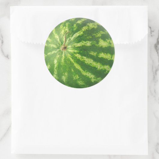Wassermelone Runder Aufkleber (Tasche)