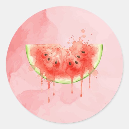 Wassermelone Runder Aufkleber (Vorderseite)
