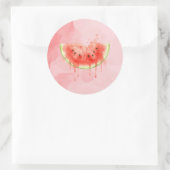 Wassermelone Runder Aufkleber (Tasche)