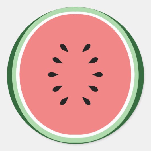 Wassermelone Runder Aufkleber (Vorderseite)