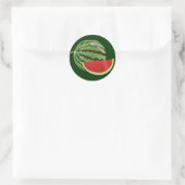 Wassermelone Runder Aufkleber (Tasche)