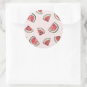 Wassermelone Runder Aufkleber (Tasche)