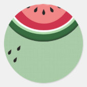 Wassermelone Runder Aufkleber (Vorderseite)