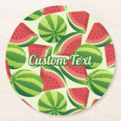 Wassermelone Runder Pappuntersetzer (Vorderseite)