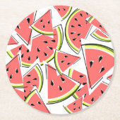 Wassermelone Runder Pappuntersetzer (Vorderseite)