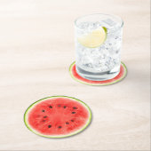 Wassermelone Runder Pappuntersetzer (Vor Ort)