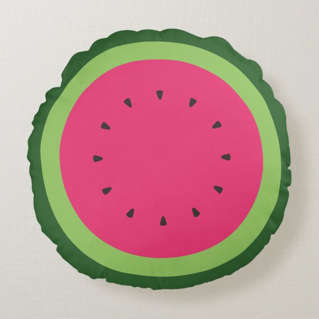 Wassermelone Rundes Kissen (Vorderseite)