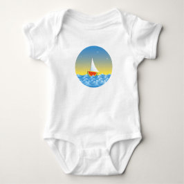 Wassermelone Sailboat Baby Strampler
