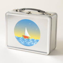 Wassermelone Sailboat Metall Brotdose