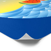 Wassermelone Sailboat Poster (Ecke)