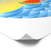 Wassermelone Sailboat Poster (Ecke)