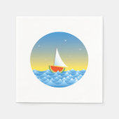 Wassermelone Sailboat Serviette (Vorderseite)