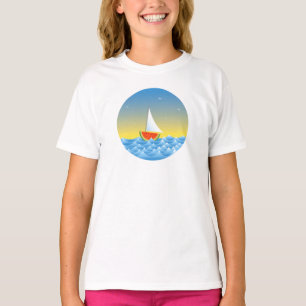 Wassermelone Sailboat T-Shirt