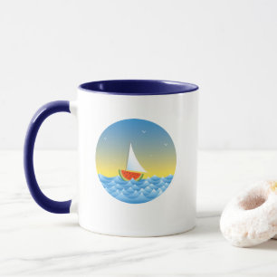 Wassermelone Sailboat Tasse