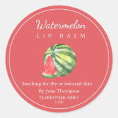 Wassermelone, Salve/Balsam Runder Aufkleber (Vorderseite)