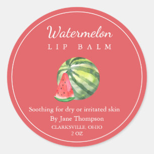 Wassermelone, Salve/Balsam Runder Aufkleber
