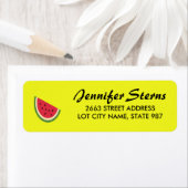 Wassermelone-Scheibe auf Gelb (Insitu)