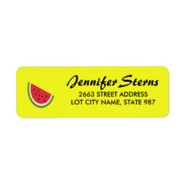 Wassermelone-Scheibe auf Gelb