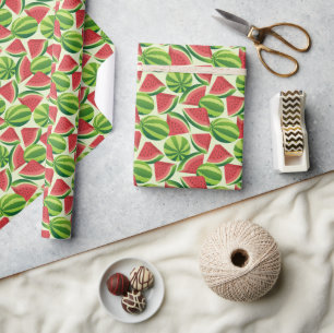 Wassermelone-Scheibe ohne nahtlosen Hintergrund Geschenkpapier
