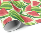 Wassermelone-Scheibe ohne nahtlosen Hintergrund Geschenkpapier (Rolleneckpunkt)