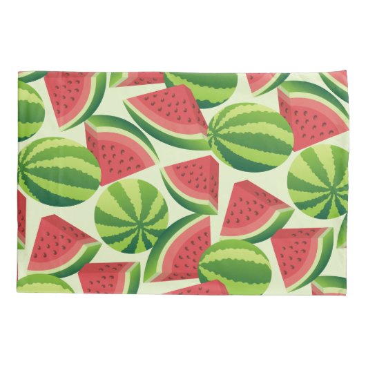 Wassermelone-Scheibe ohne nahtlosen Hintergrund Kissenbezug (Rückseite)