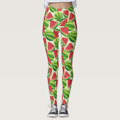 Wassermelone-Scheibe ohne nahtlosen Hintergrund Leggings (Vorderseite)