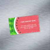 Wassermelone-Scheibe-Sommer-Frucht mit Rinde Magnetische Visitenkarte (Beispiel)