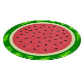 Wassermelone-Scheibe-Sommer-Frucht mit Rinde Schneidebrett (Ecke)