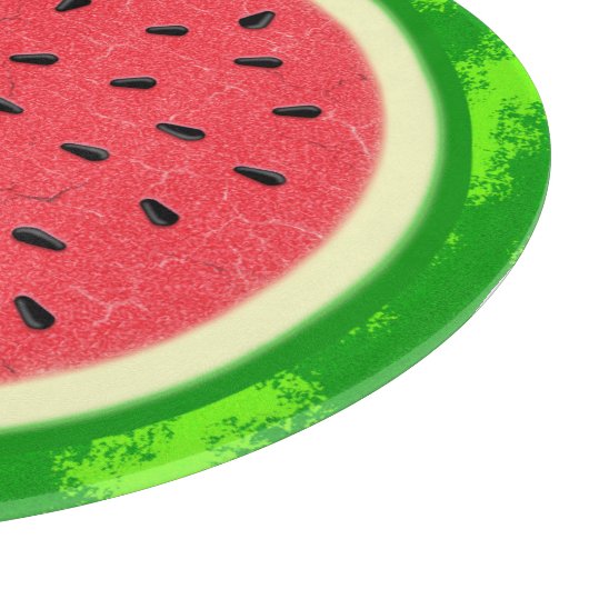 Wassermelone-Scheibe-Sommer-Frucht mit Rinde Schneidebrett (Ecke)