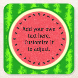 Wassermelone-Scheibe-Sommer-Frucht personalisiert Rechteckiger Pappuntersetzer