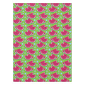 Wassermelone-Scheiben auf Grün mit blauen Punkten Tischdecke (Vorderseite)