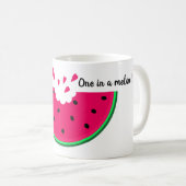 Wassermelone Scheiben. Einer in einer Melone! Dein Kaffeetasse (VorderseiteRechts)