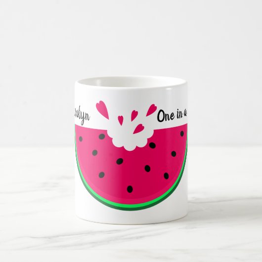 Wassermelone Scheiben. Einer in einer Melone! Dein Kaffeetasse (Mittel)