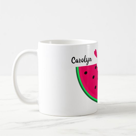 Wassermelone Scheiben. Einer in einer Melone! Dein Kaffeetasse (Links)