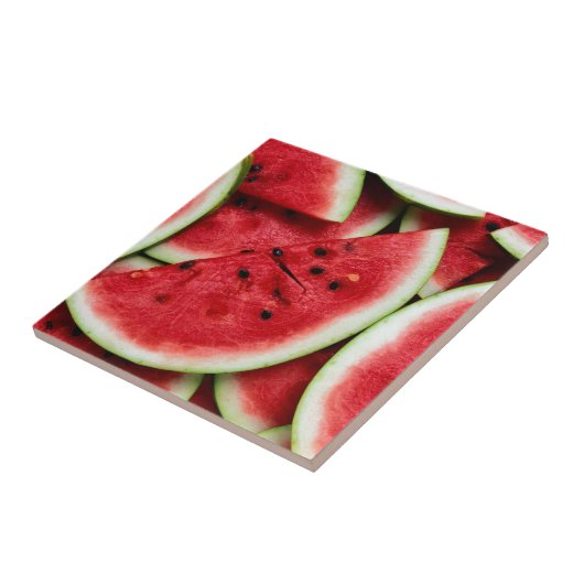 Wassermelone-Scheiben Fliese (Seite)