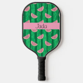 Wassermelone Scheiben Galore Unterschrift Pickleball Schläger (Vorderseite)
