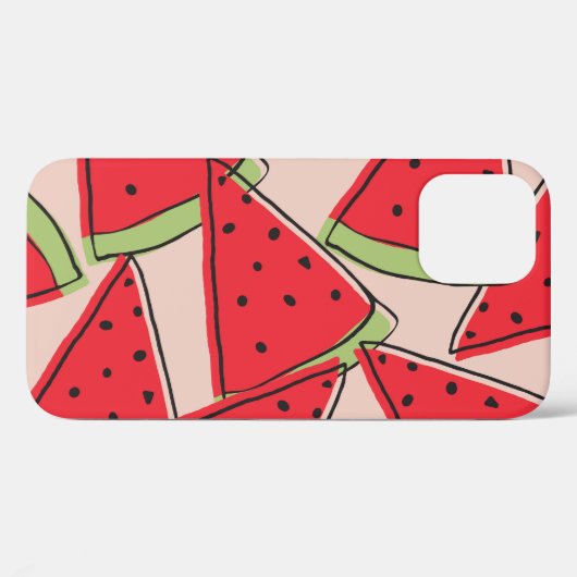 Wassermelone Scheiben Rosa Hintergrund Muster Case-Mate iPhone Hülle (Rückseite (Horizontal))