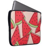 Wassermelone Scheiben Rosa Hintergrund Muster Laptopschutzhülle (Vorne Rechts)