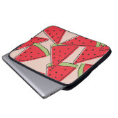Wassermelone Scheiben Rosa Hintergrund Muster Laptopschutzhülle (Vorne Knopf)
