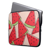 Wassermelone Scheiben Rosa Hintergrund Muster Laptopschutzhülle (Vorderseite Links)