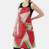 Wassermelone Scheiben Rosa Hintergrund Muster Schürze (InSitu)